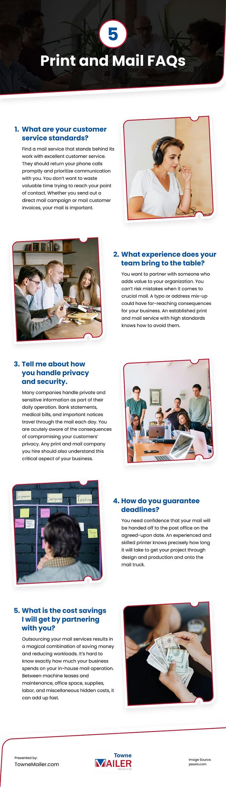 5 Print and Mail FAQs Infographic 5 Print and Mail FAQs Infographic